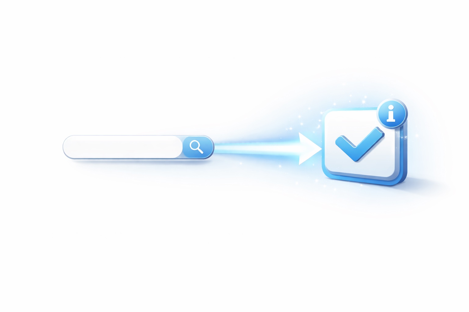 Search-first LMS interface showing a search bar delivering a direct answer instead of a traditional course catalog.